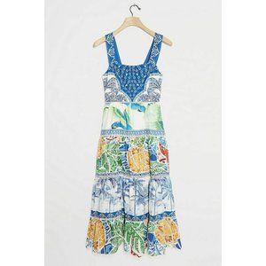 Farm Rio Anthropologie Valeria Tiered Maxi Dress